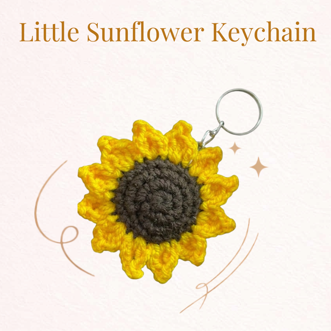 Crochet Sunflower Keychain Pattern – Beginner Friendly