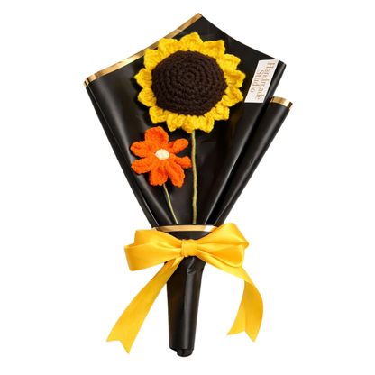 Crochet Sunflower Bouquet – Handmade Yarn Flower Gift