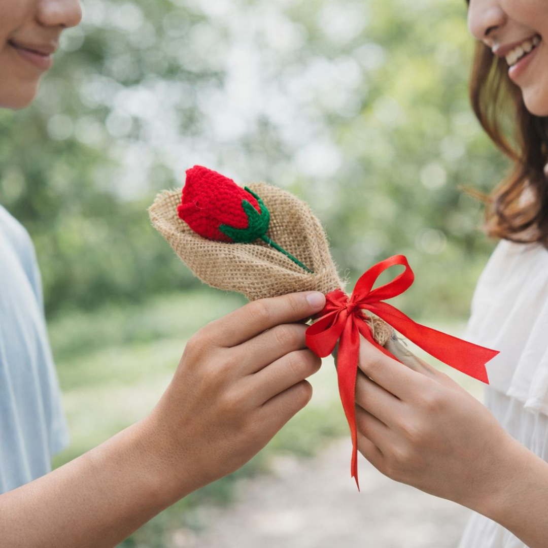 Handmade Crochet Rose Gift | Romantic Forever Flower