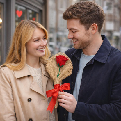 Handmade Crochet Rose Gift | Romantic Forever Flower