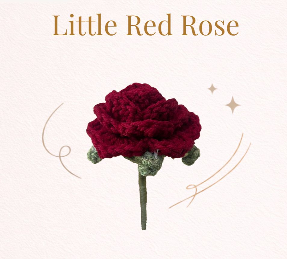 Little Red Rose – Crochet Pattern (Beginner Friendly)