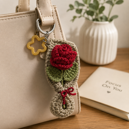 Crochet Keyring & Bag Charm 🌼