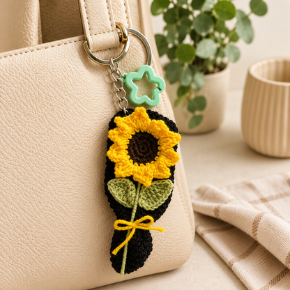 Crochet Keyring & Bag Charm 🌼